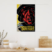 Affiche de la guerre civile espagnole Qui travaill (Cuisine)