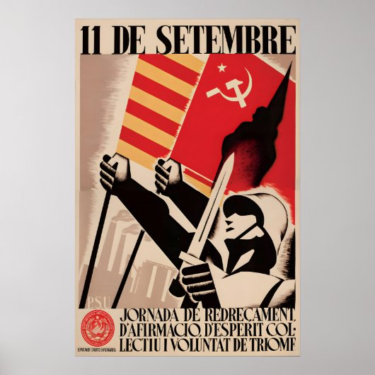 Affiche de la Guerre Civile Espagnole Une journée (Devant)
