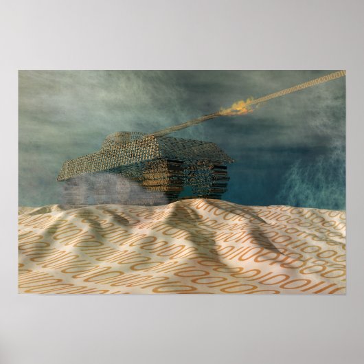 Affiche de la guerre cybernétique (Devant)