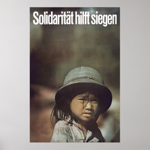 Affiche de la guerre du Vietnam Solidarité avec l'