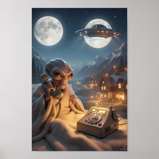 Affiche de la Hotline Alien au Clair de Lune en Mo (Devant)