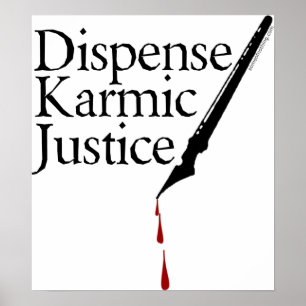 Affiche de la justice karmique
