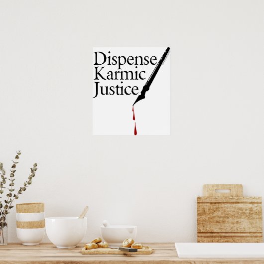 Affiche de la justice karmique (Cuisine)