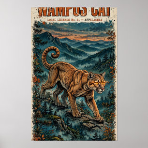 Affiche de la légende appalachienne du chat Wampus