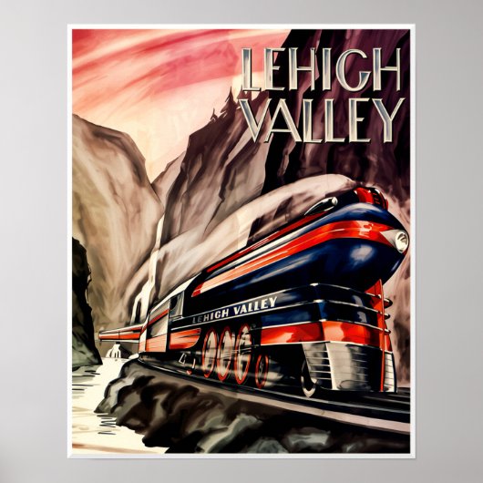 Affiche de la Lehigh Valley Railroad (Devant)