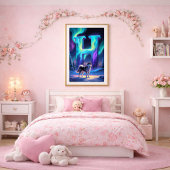 Affiche de la lettre H aurorale | Impression d'art