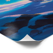 Affiche de la lettre W d'Aurora | Art des aurores  (Coin)