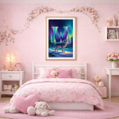 Affiche de la lettre W d'Aurore | Art des aurores 