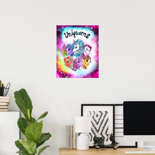 Affiche de la licorne (Bureau à domicile)