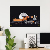 Affiche de la locomotive à vapeur (Bureau à domicile)