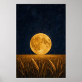 Affiche de la Lune de la Moisson Champ de Blé à l' (Devant)