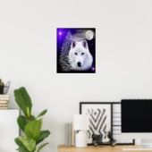 affiche de la lune de loup (Bureau à domicile)