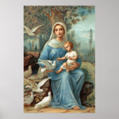 Affiche de la Madone Bleue Française (Devant)