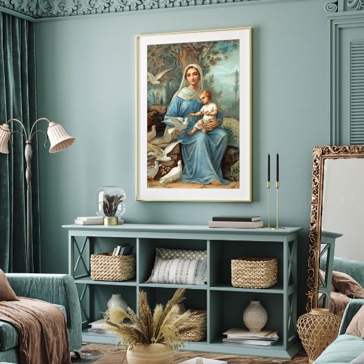 Affiche de la Madone Bleue Française