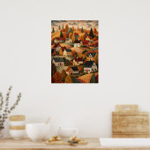Affiche de la maison d'automne (Cuisine)