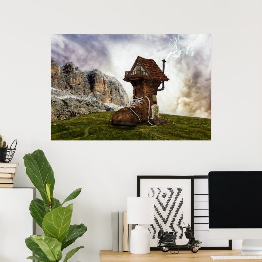 affiche de la maison de chaussures (Bureau à domicile)