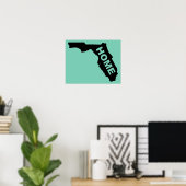 Affiche de la maison de Floride Panneau de l'État (Bureau à domicile)