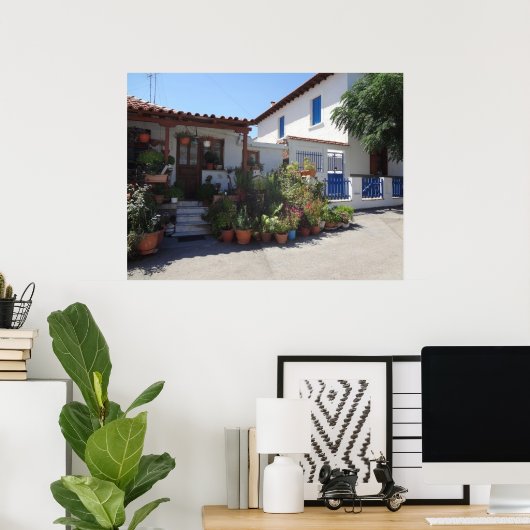 Affiche de la maison grecque (Bureau à domicile)