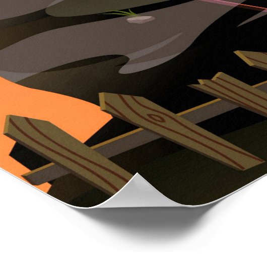 Affiche de la maison Halloween (Coin)