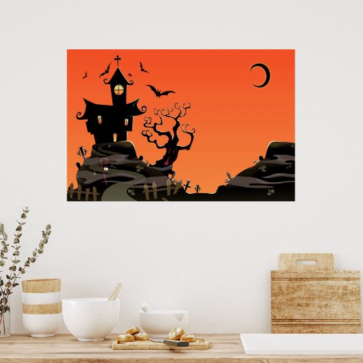 Affiche de la maison Halloween (Cuisine)