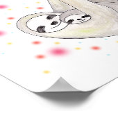 Affiche de la maman paresseux et bébé -  Décoratio (Coin)