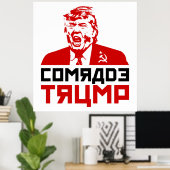 Affiche de la manifestation de Trump 2017 : "COMRA (Bureau à domicile)