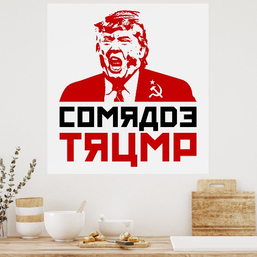 Affiche de la manifestation de Trump 2017 : "COMRA (Cuisine)