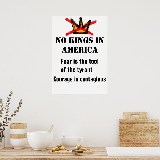 Affiche de la manifestation No Kings - Le courage  (Cuisine)