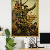 Affiche de la Marche du soldat inspirée par l'époq (Bureau à domicile)