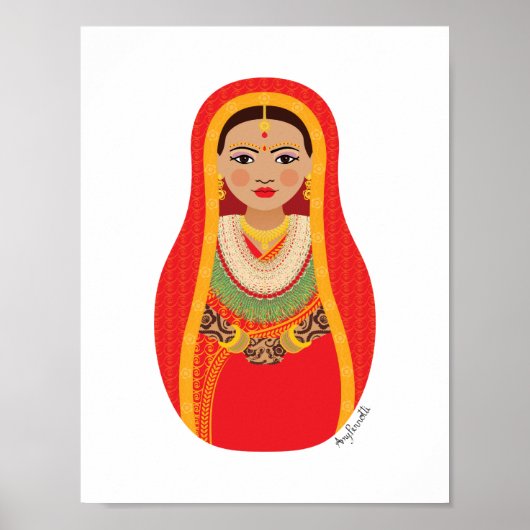 Affiche de la mariée népalaise Matryoshka (Devant)