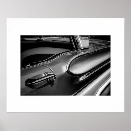 Affiche de la Mercury Turnpike Cruiser en noir et (Devant)