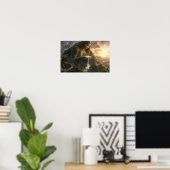 Affiche de la Mère Terre dans une vallée de lumièr (Bureau à domicile)