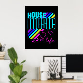 Affiche de la musique House (Bureau à domicile)