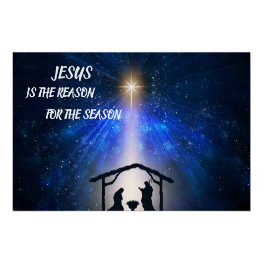 Affiche de la Nativité Jésus Est La Raison (Devant)