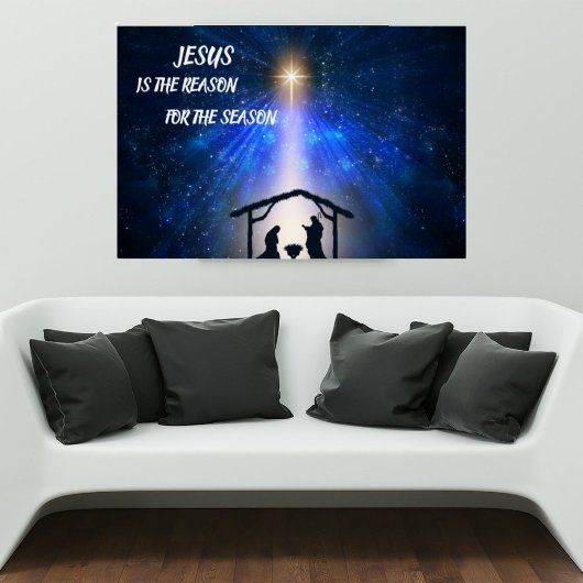 Affiche de la Nativité Jésus Est La Raison