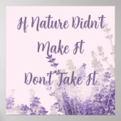 Affiche de la nature (Devant)