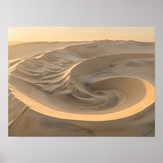 Affiche de la nature à spirale dorée des dunes du (Devant)