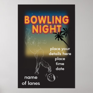 affiche de la nuit de bowling