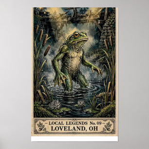 Affiche de la nuit de la rivière Loveland Frogman
