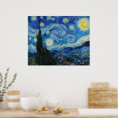 Affiche de La Nuit étoilée de Van Gogh (Cuisine)