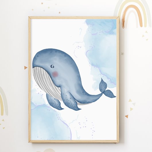 Affiche de la nurserie de baleines Animaux marins 