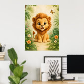 Affiche de la nurserie du bébé lion, Impression d' (Bureau à domicile)