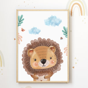 Affiche de la nurserie du safari aux lions Impress