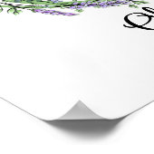 Affiche de la nurserie Monogram O Lavender Eucalyp (Coin)