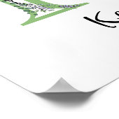 Affiche de la nurserie Monogramme K Lavande Eucaly (Coin)