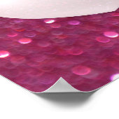 Affiche de la Parties scintillant des Coeurs blanc (Coin)