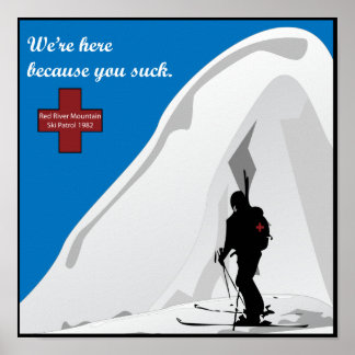 affiche de la patrouille de ski