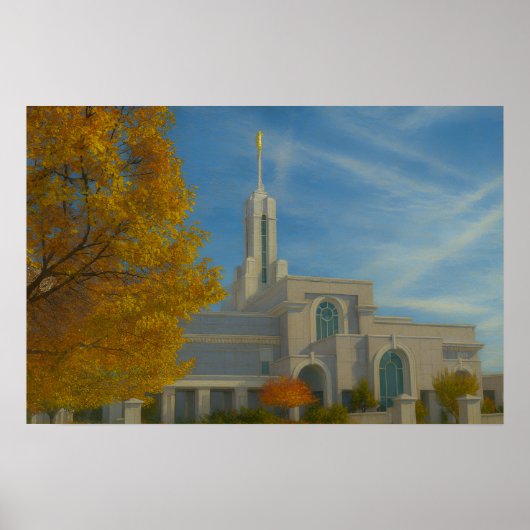 Affiche de la peinture du temple de Mount Timpanog (Devant)