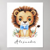 Affiche de la pépinière du safari aux lions – Déco (Devant)