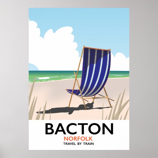 Affiche de la plage de Bacton norfolk (Devant)